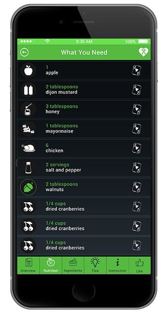 Nutrition counter app