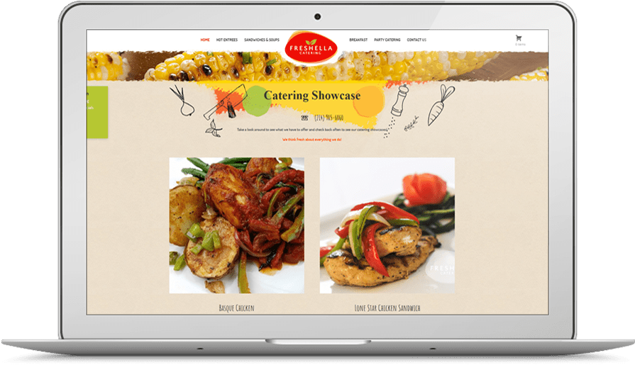 best restaurant food catering website design