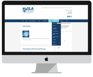 financial website design features