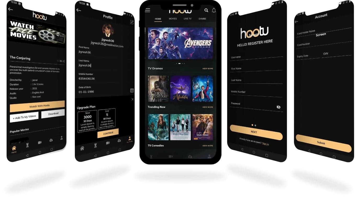 Glimpse of Hootu App