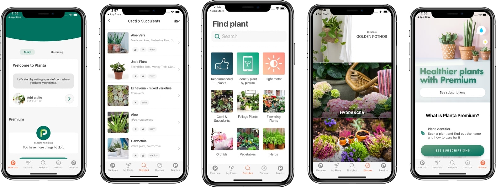 planta app ui design