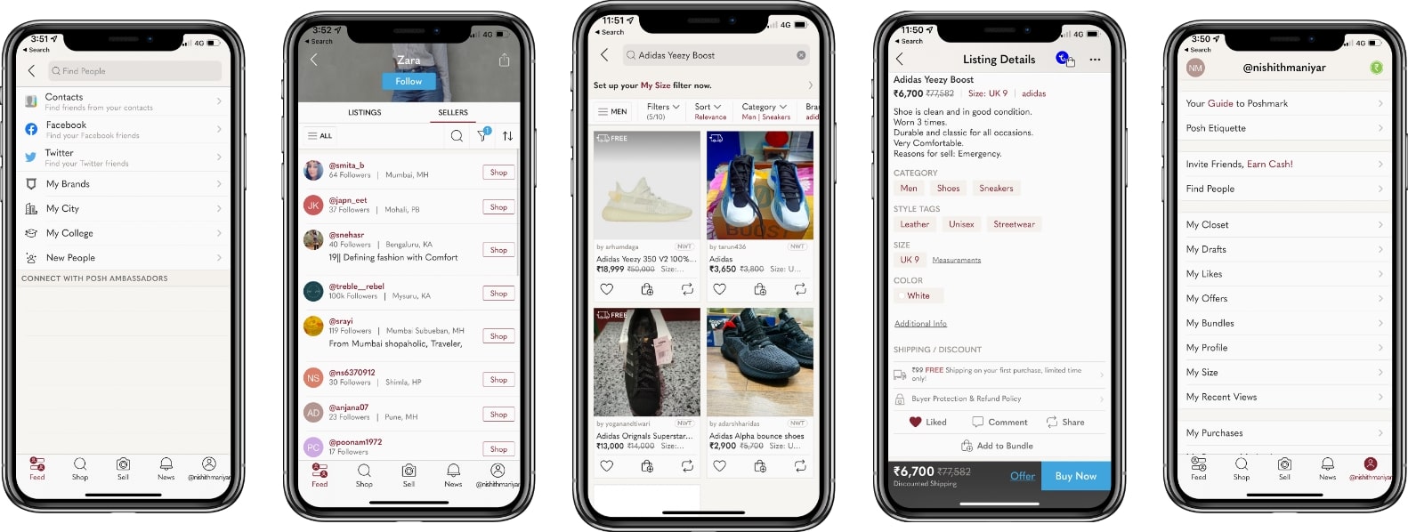 poshmark app screenshots