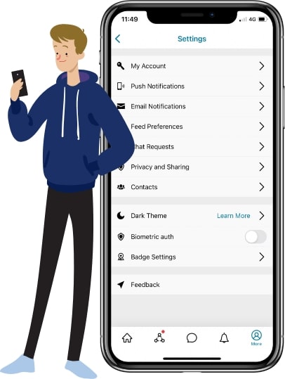 top features of mewe application
