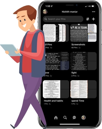 top feature in pinterest application