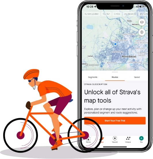 strava running and cycling app