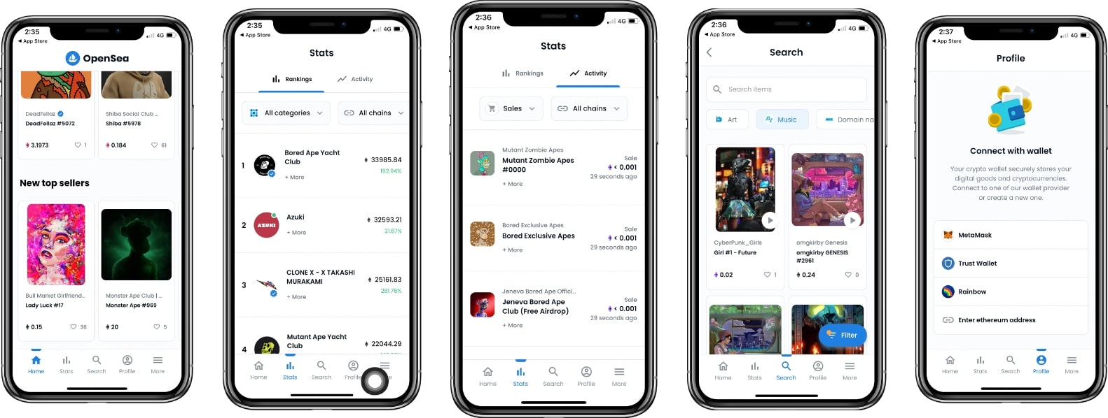 Screenshot of Opensea App