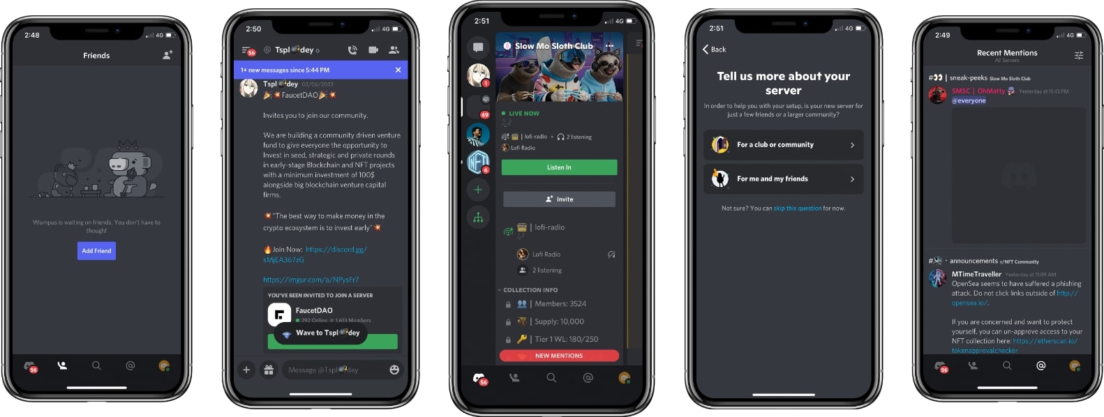 screenshot of the discord application
