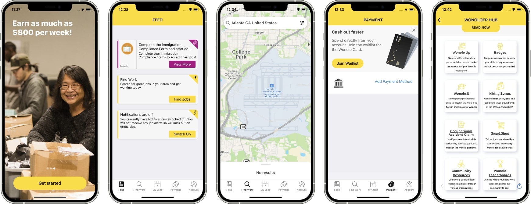 Wonolo App Screenshots