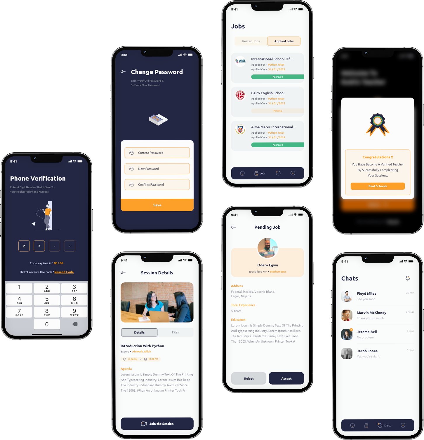 Glimpse Into the Education App Via Screenshots