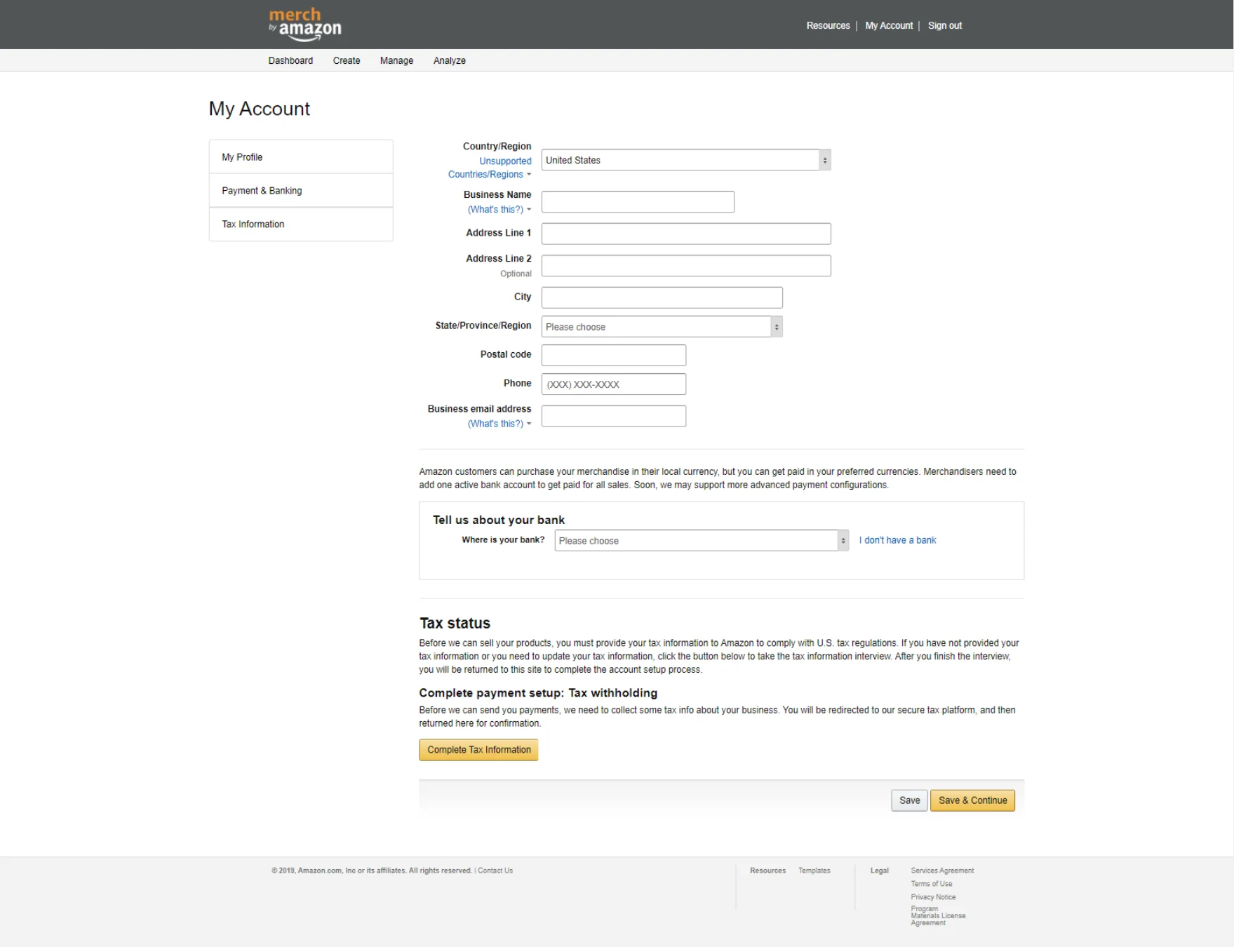 Merch By Amazon: Request Invitation Form Filling