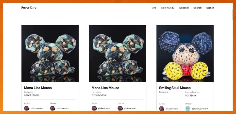 superrare art first nft marketplace