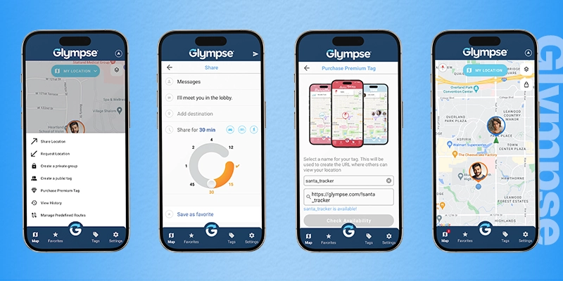 Glympse Location tracking app ui