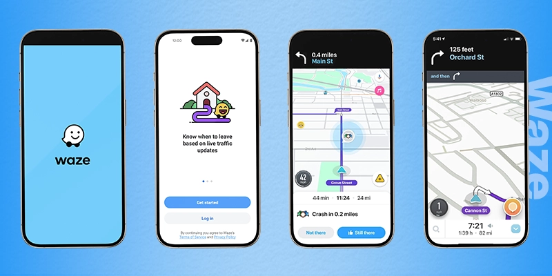 Waze Location Tracking App UI