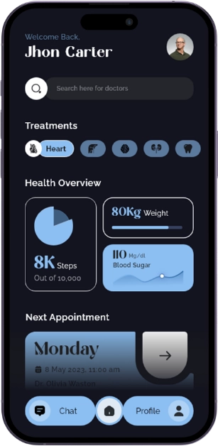 A Virtual Health Assistant For AI-Based Smarter Diagnosis App UI
