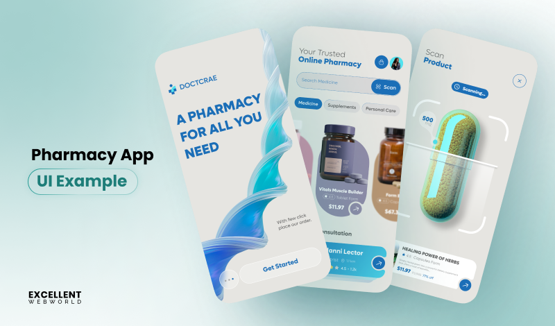 pharmacy app UI design