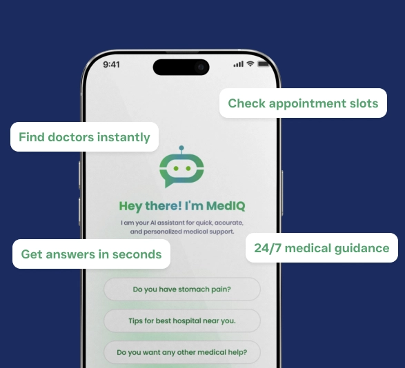 AI healthcare chatbot ui design