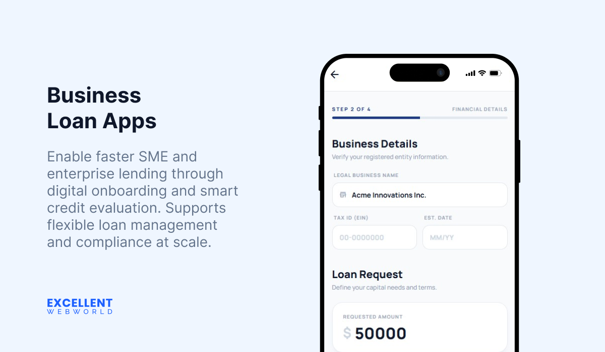Business loan app development