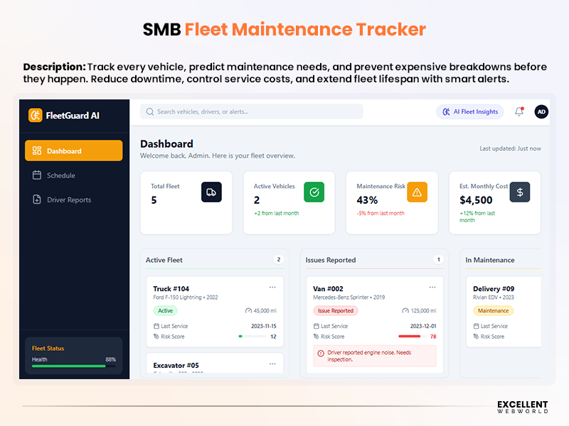 SMB Fleet Maintenance Tracker